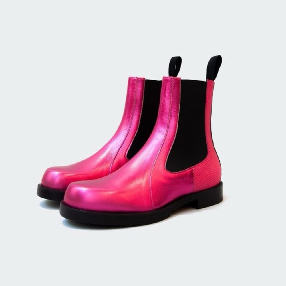 1017 Alyx 9SM metallic pink Chelsea boots